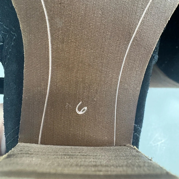 Sam Edelman Women’s Size 6 Black Suede ‘Mathia’ Stacked Heel Side Zip Ankle Boot - Picture 8 of 12